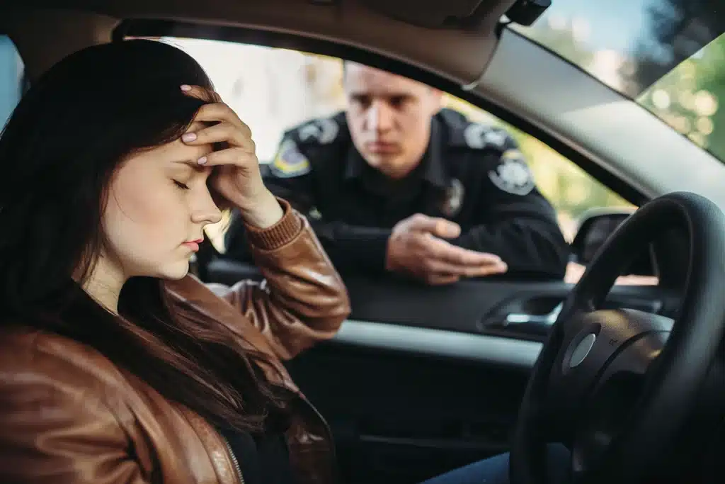 Stressed woman pulled over for DUI