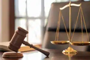 Gavel and scales of justice