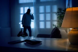 Burglar inside of a residence
