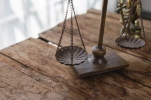 Vintage scales of justice